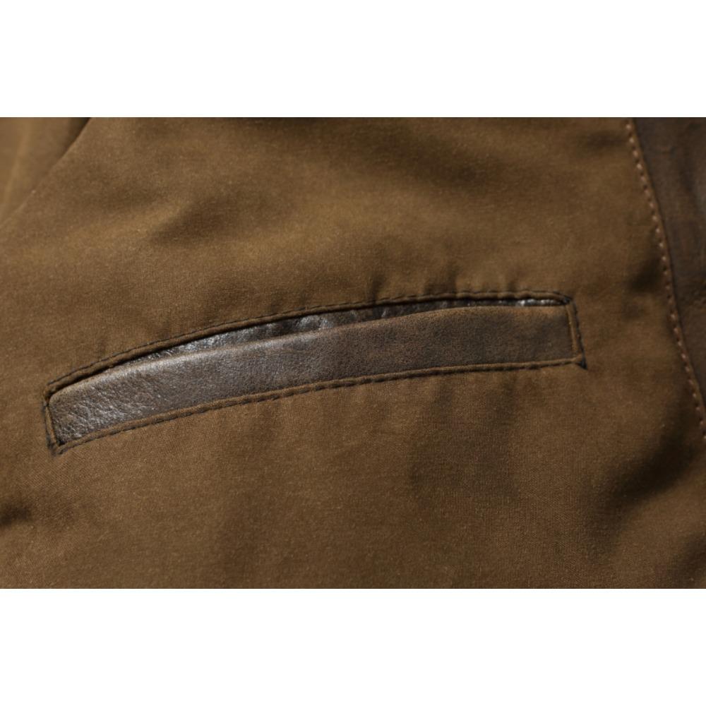 Chinese Size 1940 Style Men Leather Jacket Uncoated Cracked Goatskin Leather Soft Slim Spring Autumn