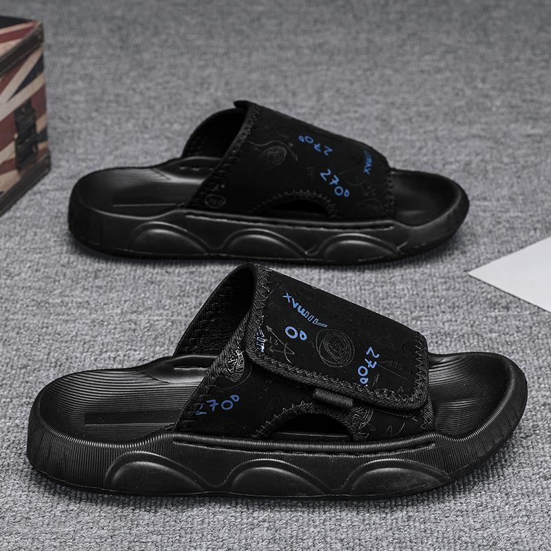Fashion Beach Summer Shoes High Quality Cool Slippers For Men New Trendy Soft Sole Anti Slip EVA Fashionable Wearing Slippers
