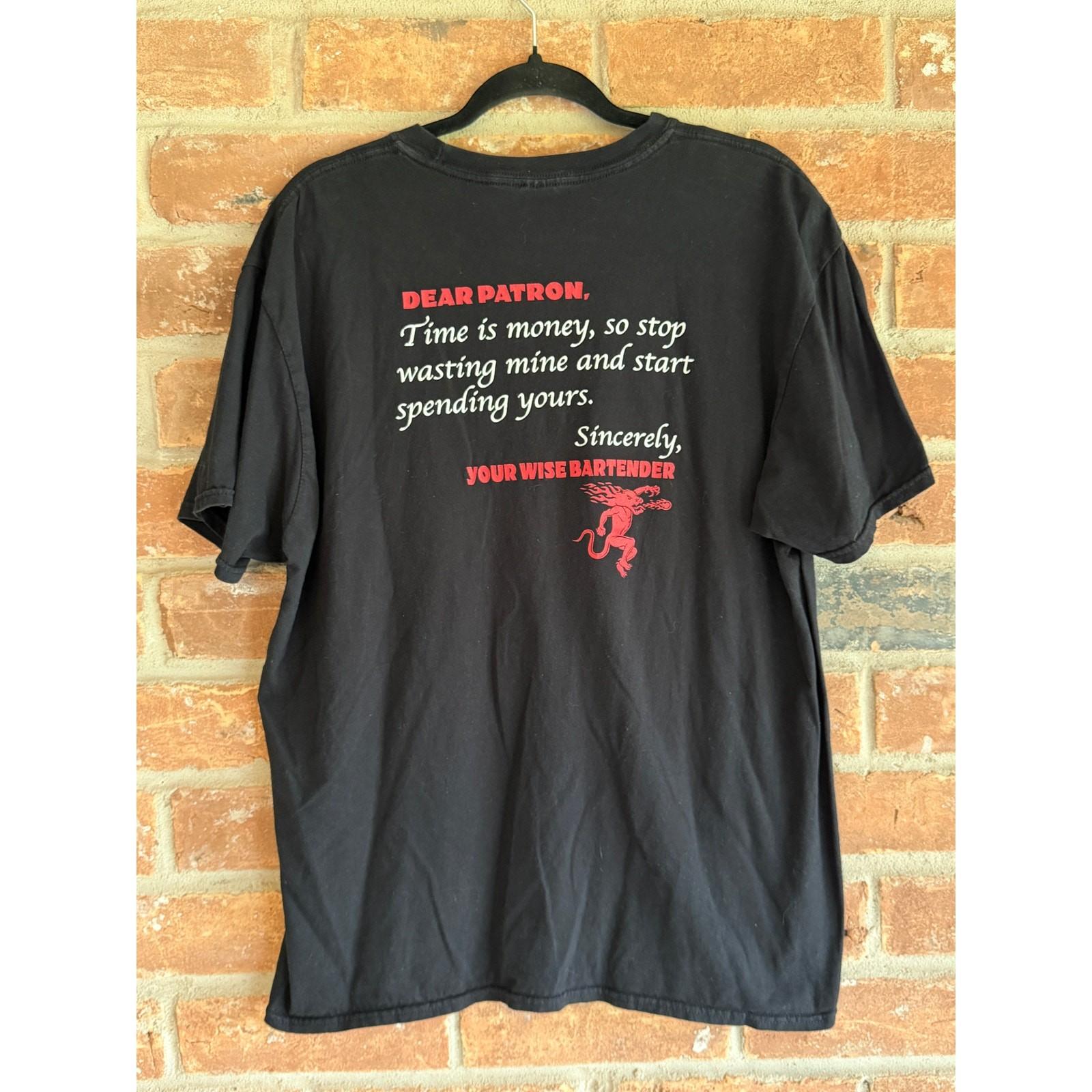 Vintage Fireball Whisky T Shirt Bartender Graphic Funny Quote Black XL Unisex T-Shirt S
