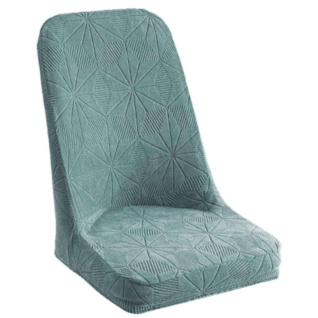 Jacquard Chair Covers Soild Color Anti-dust Curved Chair Slipcover for Living Room Banquet Wedding Office Elastic Covers