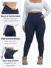 Pocketed Autumn/Winter Thickened Fleece-Lined Plus-Size Leggings High-Waisted Outerwear Women's Winter Warm Leggings