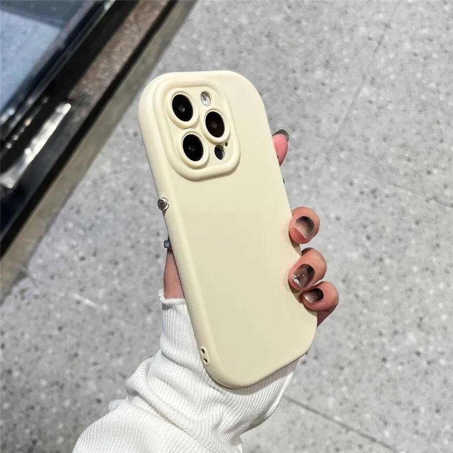 Candy Color Soft Silicone Phone Case For iPhone 16 Pro Max 15 14 13 12 11 Plus X XS XR Shockproof Bumper Lens Protection Cover