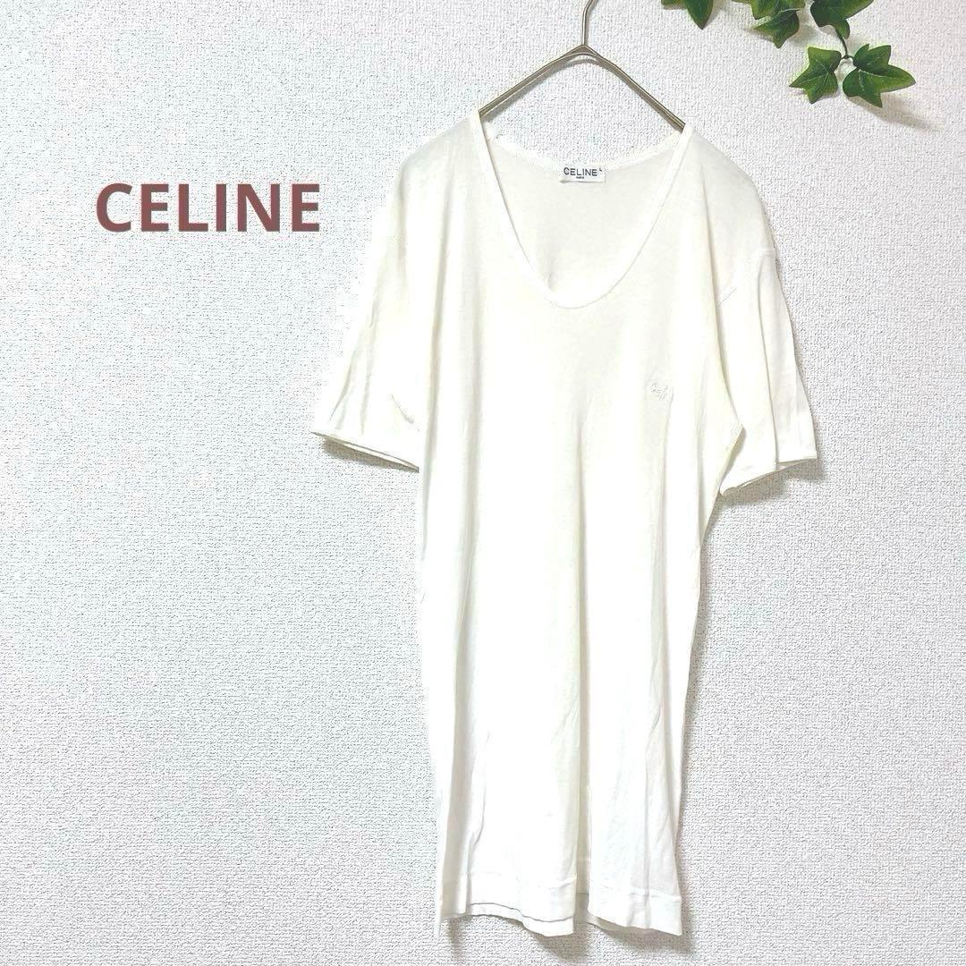 

[Б/У] CELINE Футболка с коротким рукавом, Хлопок, Вышивка в одну точку, Легкая, Нижняя майка