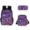 3-Piece Game Backpack School Bag For Teenagers Boys And Girls Travel Study Backpack And Lunch Box And Pencil Bag