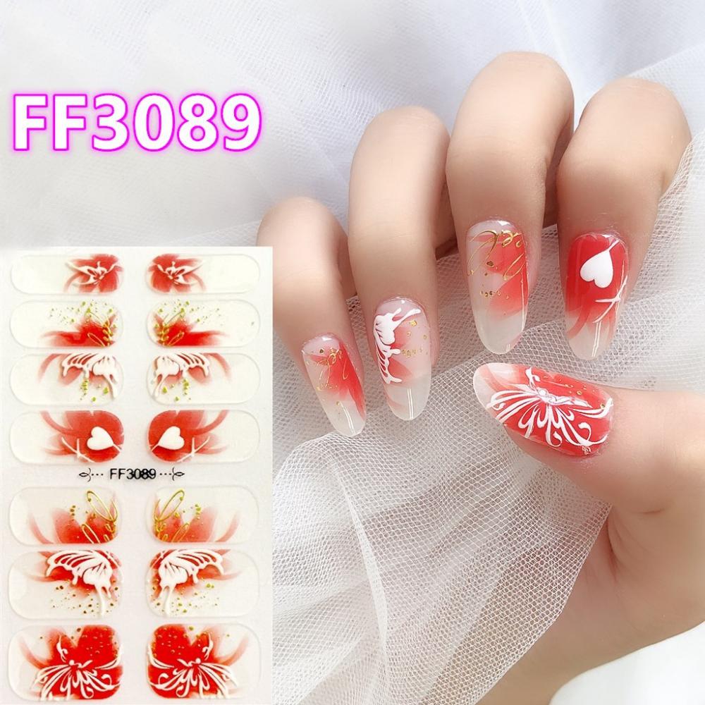 Three-dimensional Waterproof No-bake Nail Polish Film Full Sticker Spring and Summer Nail Film Paper Nail Film Paper