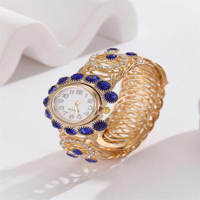 Damen-Quarz-Armbanduhr im koreanischen Stil mit Silikonarmband - Klassisches Mode-Set