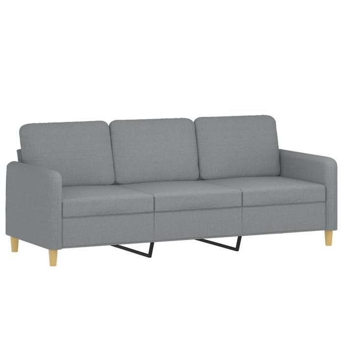 VidaXL Canapé à 3 places Gris clair 180 cm Tissu 359486