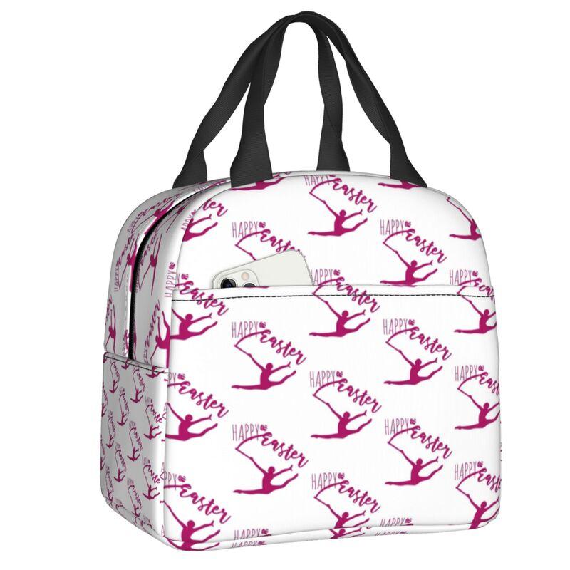 Dance Rhythmic Gymnastics Insulated Lunch Bag for Women Resuable Cooler Thermal Lunch Box Beach Camping Travel