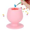 Desktop Storage Cup Soft Silicone Sucker Type Paper Trash Debris Collector Can for Handicrafts Waste