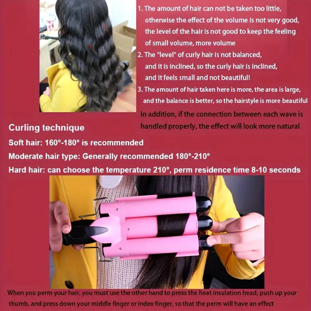 Professional Hair Curling Iron Ceramic Triple Barrel Hair Curler Irons Hair Wave Waver Styling Tools Hair Styler Wand