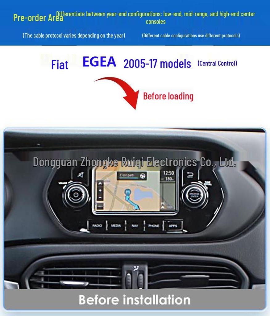 2005-2017 Fiat EGEA Android Touchscreen Navigation System
