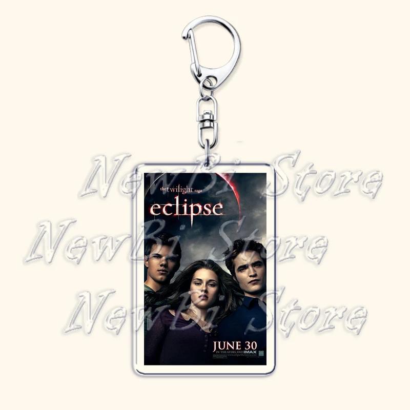 Movie Twilight Vampire Keychain for Accessories Bag Pendant Bella Swan Edward Cullen Eclipse Key Chain Keyring Jewelry Fans Gift