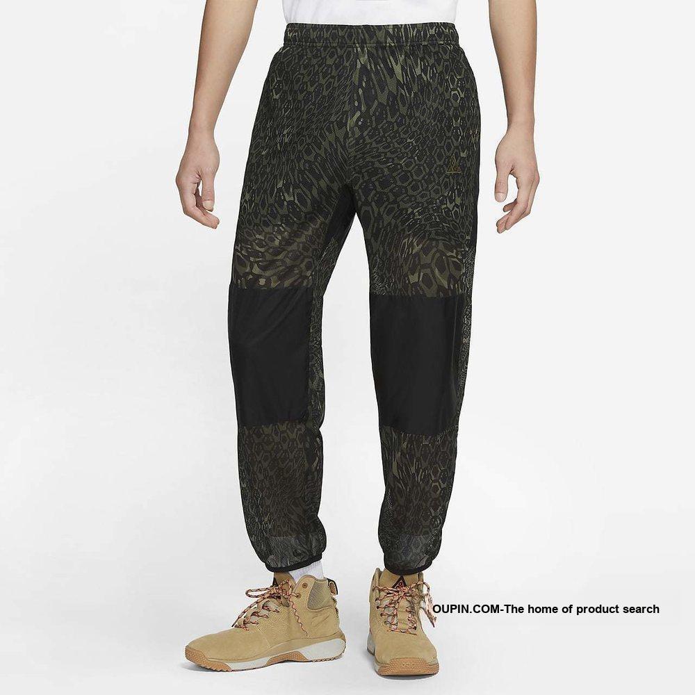 Nike ACG Series Camouflage Breathable Mesh Knit Sports Pants Men Bottoms Black DB4102-355