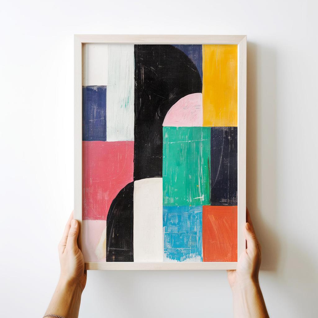 Plakat abstrakcja kształty geometria