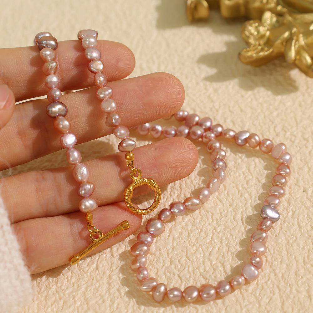 Natural freshwater pearl necklace simple clavicle freshwater pearl necklace fresh and sweet versatile