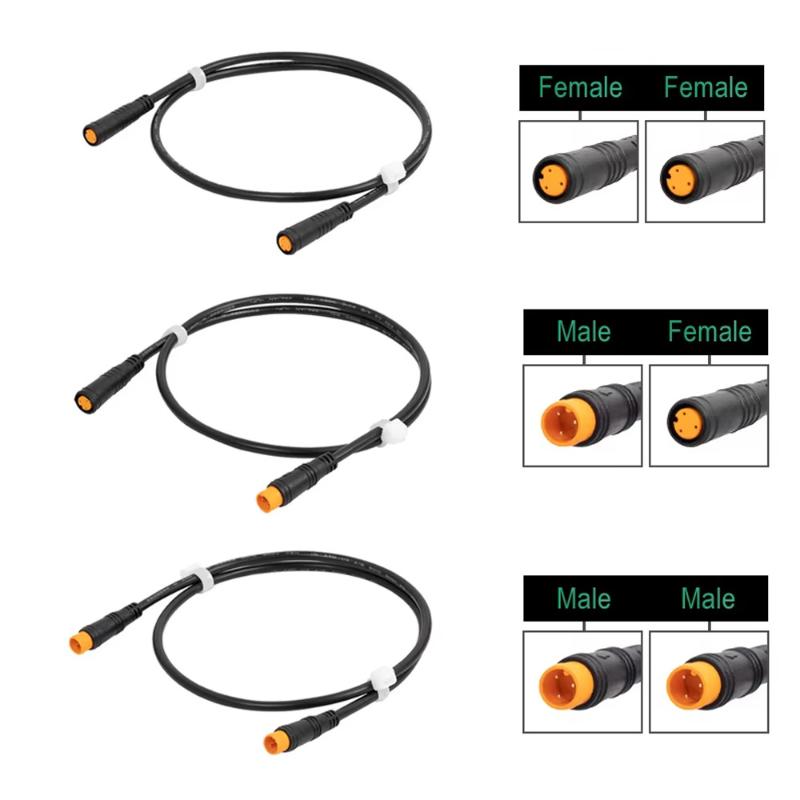 1Pcs Conversion Connector Cable For Bafang Electric Bicycle Motor Drive Thumb Throttle Ebike Male Female Extension Cable Sensor