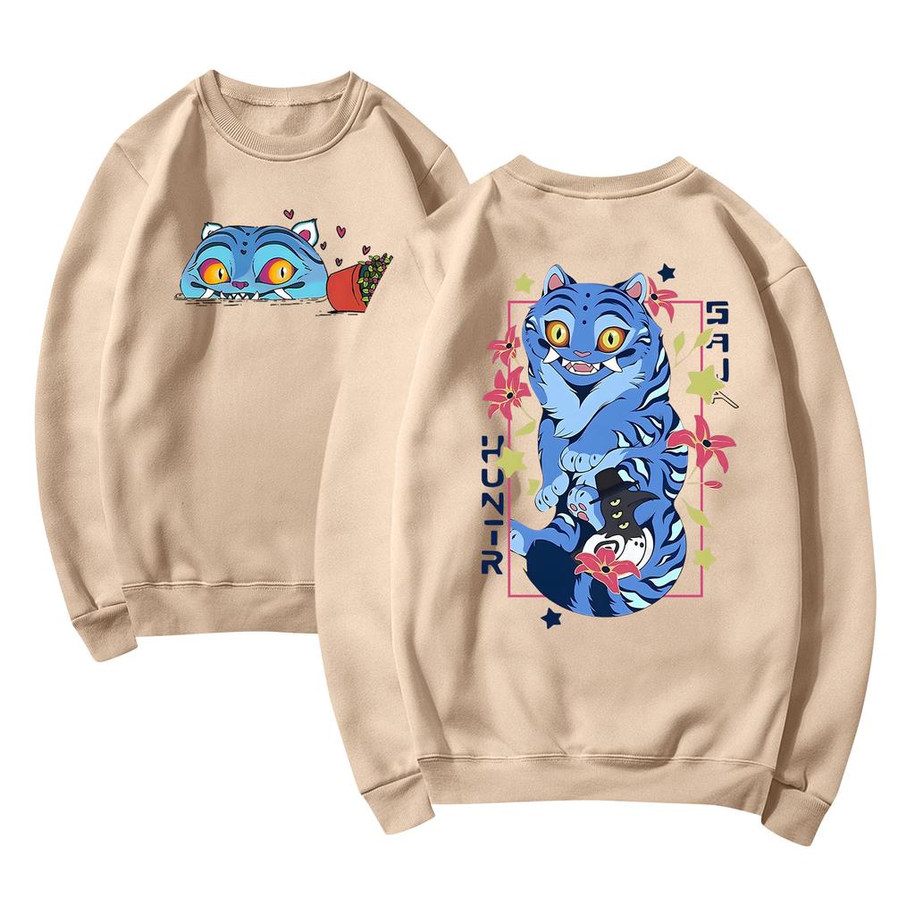 Women's Fashion Casual Long Sleeve Printed Round Neck Sweatshirt Top