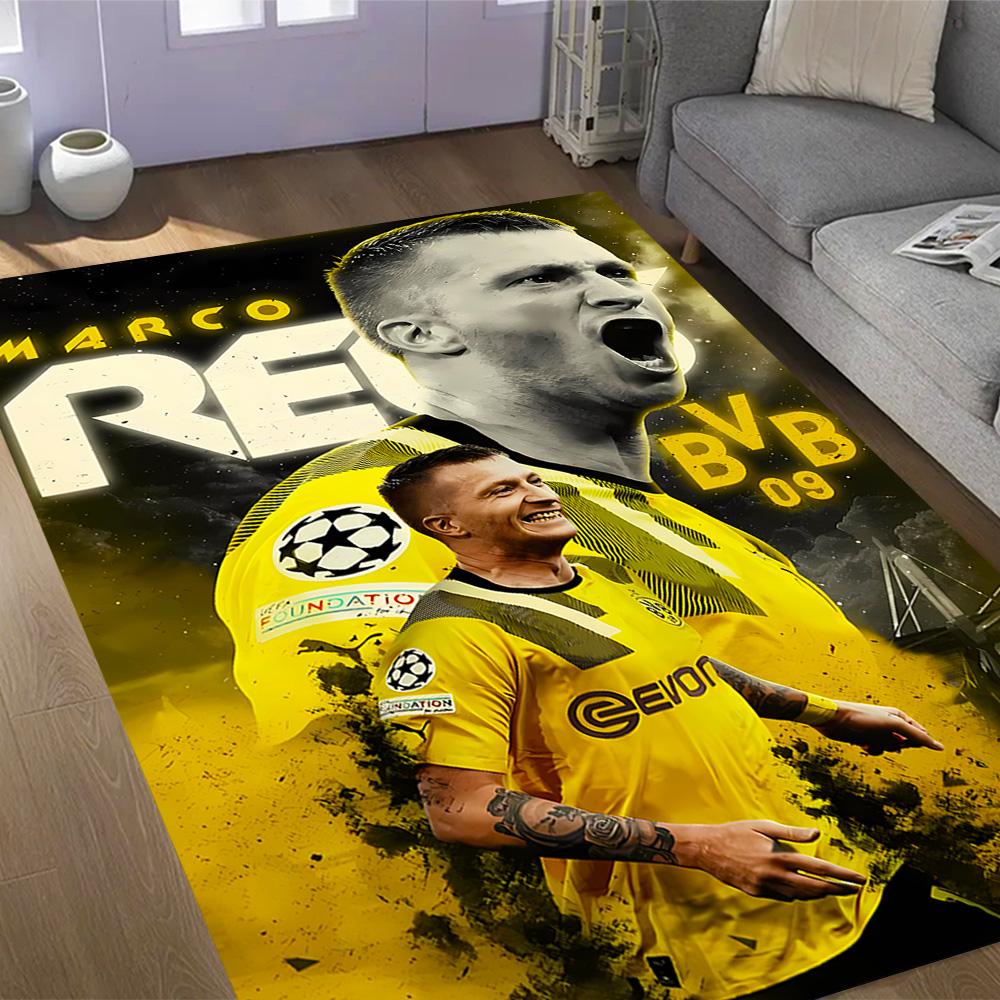 Ronaldo's Legacy In Red Themed Anti-Slip Rugs - Polyester Home Decor, Suitable for Bedrooms, Living Rooms, Doorways, Studios, and Decorations