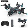 Remote Control Helicopter Drone 480P Camera Fighter UAV Land Air Mode Aircraft Brushless RC Drones for Children Kids Plane Toys