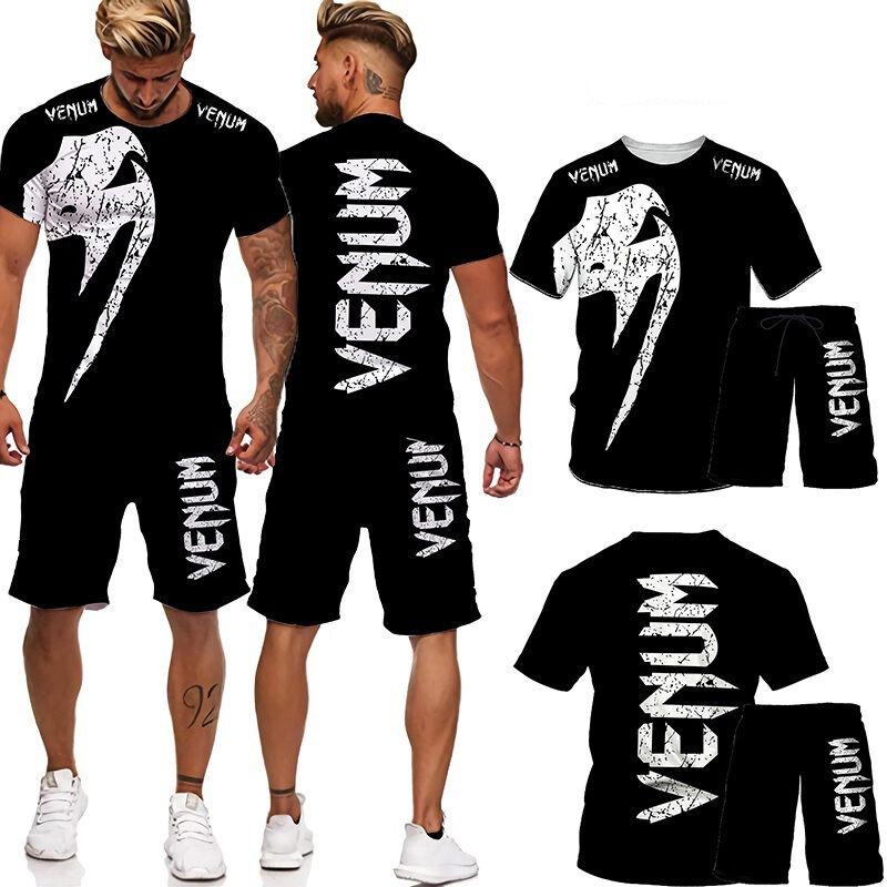 Short sleeved T-shirt shorts set for teenagers, summer sportswear, casual sportswear set S