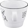 Moomin 80th Anniversary Breakfast 10x8cm Craft Cecera Yamaka Made in Mug, 300ml, Diameter, Art, Monochrome, Friends, White, Inglaze, Shoten, Japan,