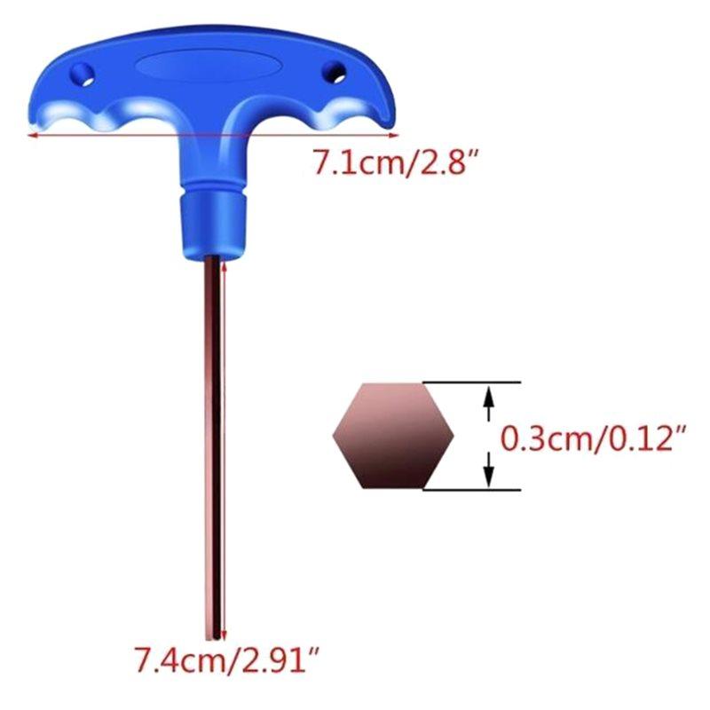 A74E-Long Handle Key Wrench Flag Handle Spanners Security Bolt Hole Screwdriver Wrench Tool Maintenance Tasks