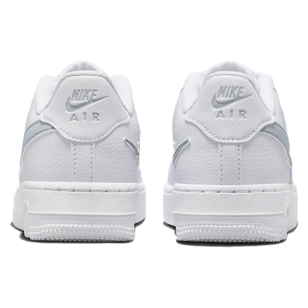Nike Air Force 1 GS Cut Out Swoosh - White Photon Dust Kids Sneakers FQ2413-100