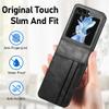 For Samsung Z Flip 7 5 6 4 3 2 1 Flip3 Leather Bag Case for Samsung Galaxy Z Flip7 FE Flip6 5G Flip6 Flip 6 5 Card Holder Covers