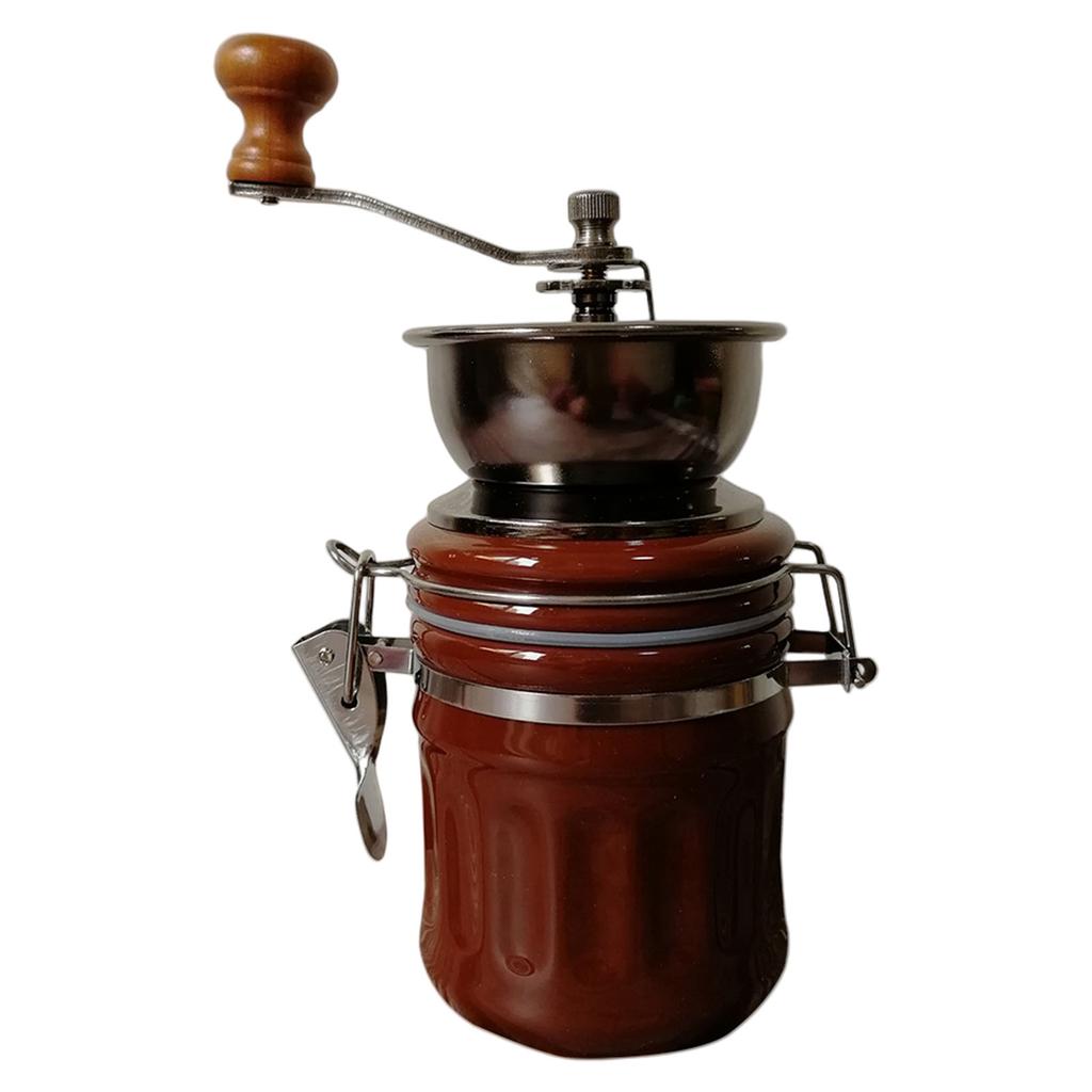 Vintage Ruční Mlýnek na Kávu Miniaturní Dřevěný Mlýnek na Kávová Zrna pro Domácí a Kancelářskou Výstavu Klasický French Press