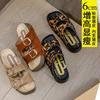 Summer New One-pedal Retro Platform Sandals Belt Buckle Fashionable Versatile Open-toe Mop 55011-6