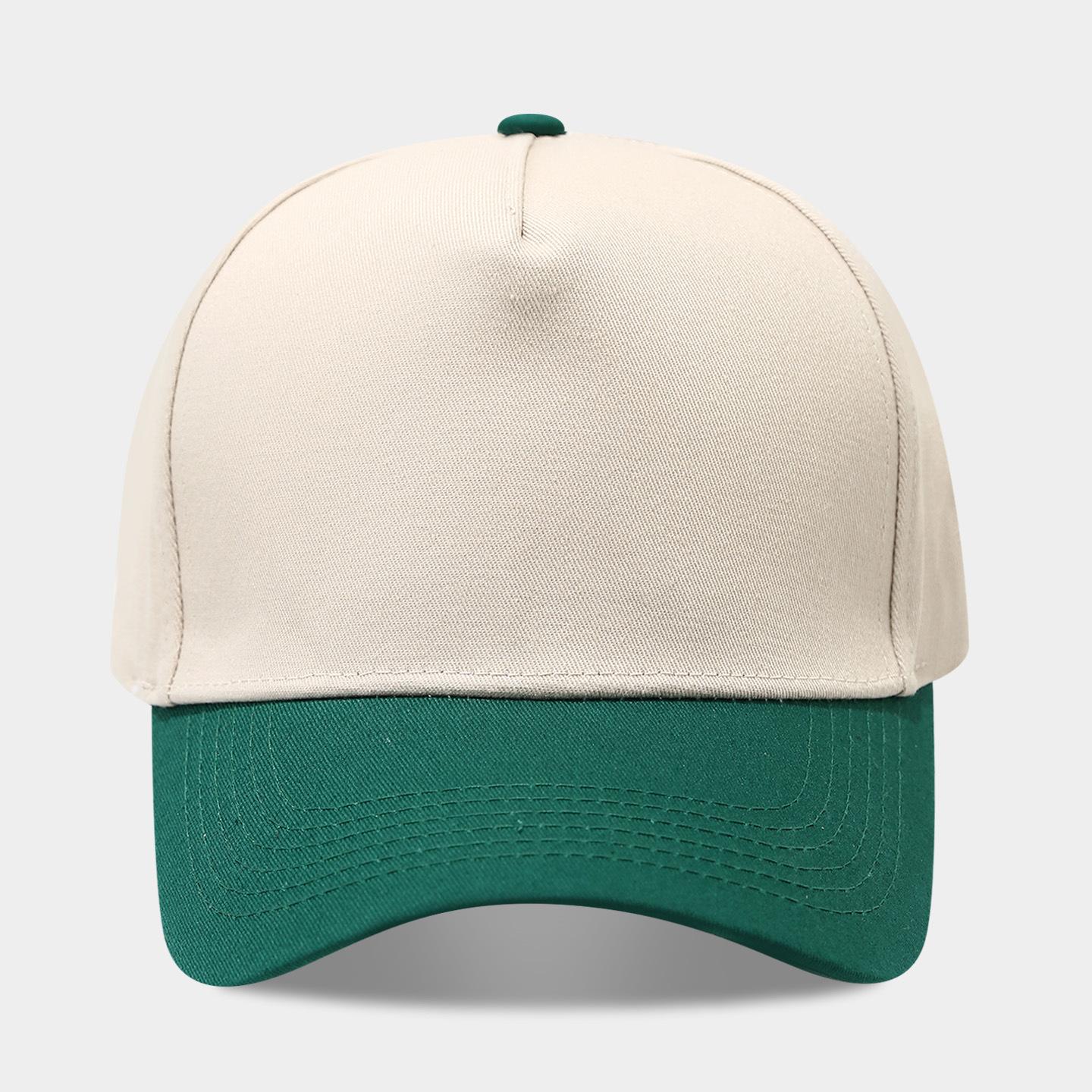 

New Color Blocked Five Panel Baseball Cap For Women Fashionable And Casual Sun Hat For Men Truck Driver Cap Trendy And Versatile зелений