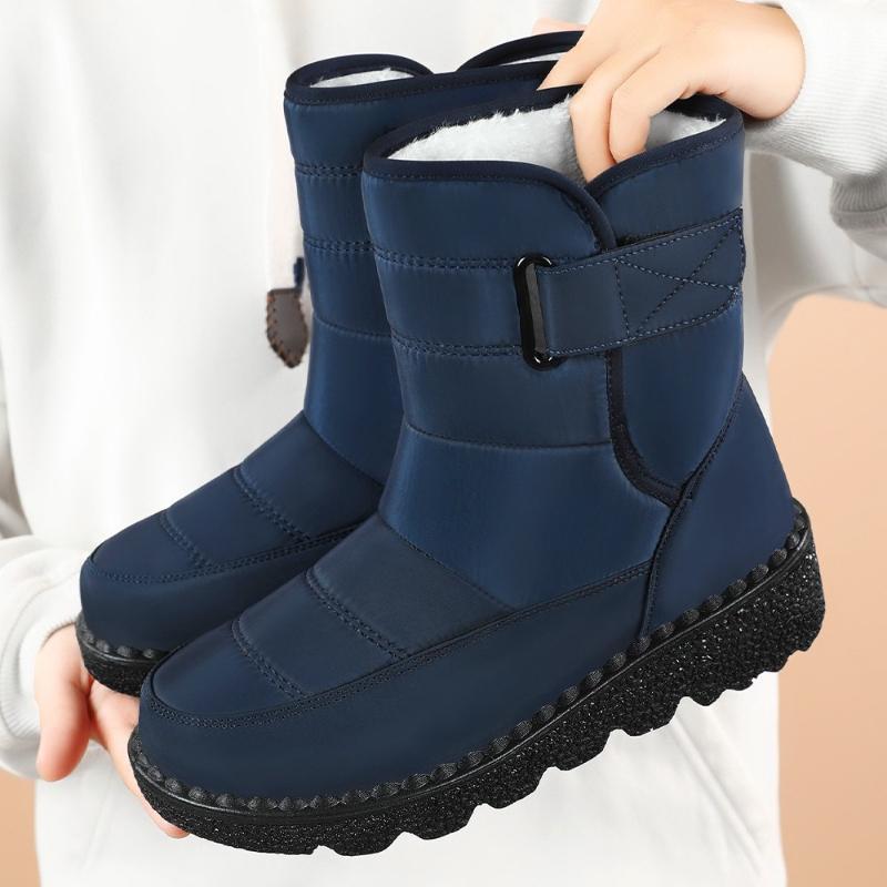 Fashion Cozy Warm Plush Couple Ankle Boots Winter Outdoor Waterproof Snow Boots Large Size Fashion Thick Bottom Anti-slip Designer Boots