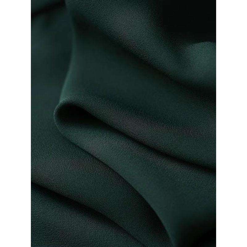 Export Export High Quality Customer Supply Chiffon Minimalist Loose Pleated Stylish Pullover Chiffon Shirt Women's Long Sleeve