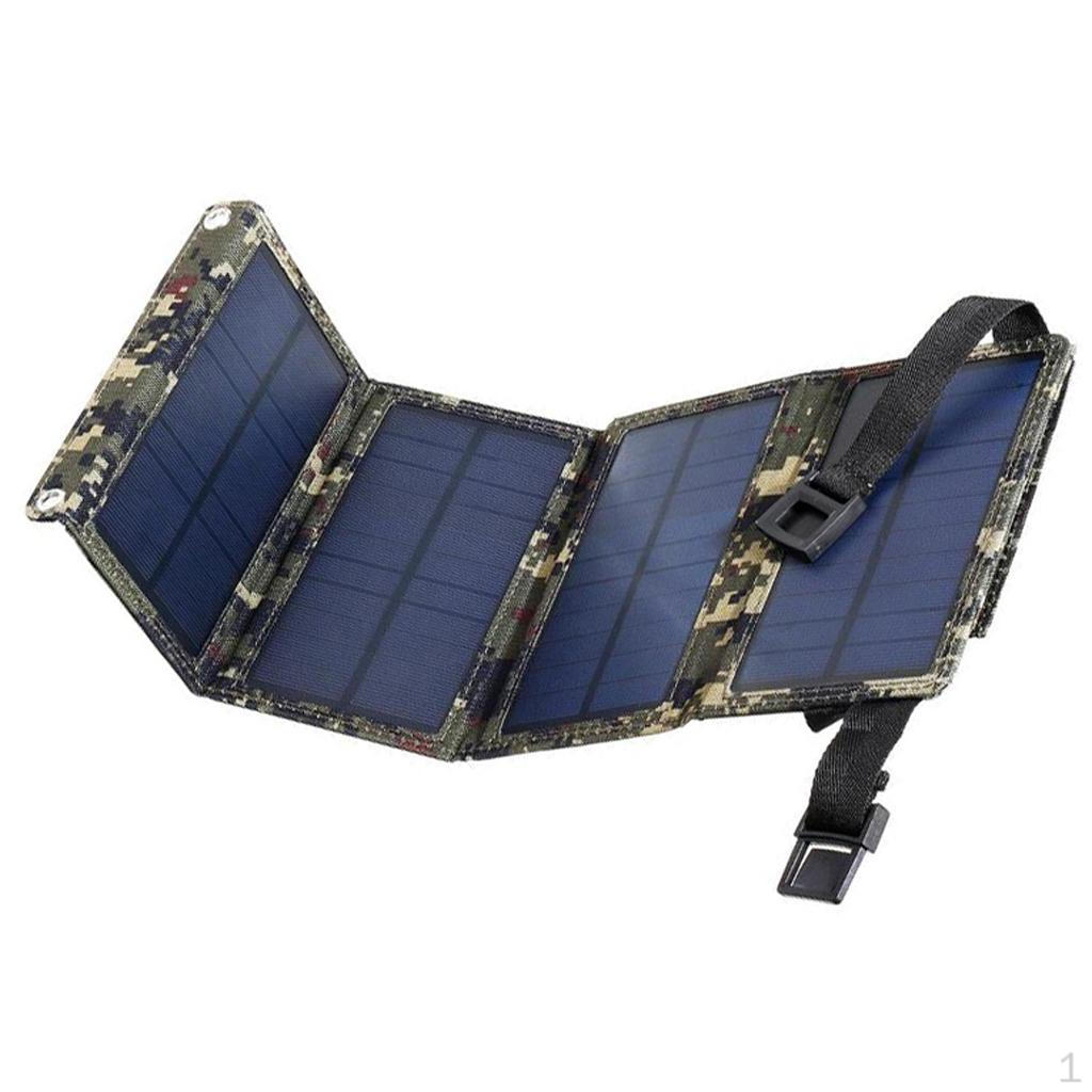 20W High Efficiency USB Charger Camping Solar Panel армия зеленый