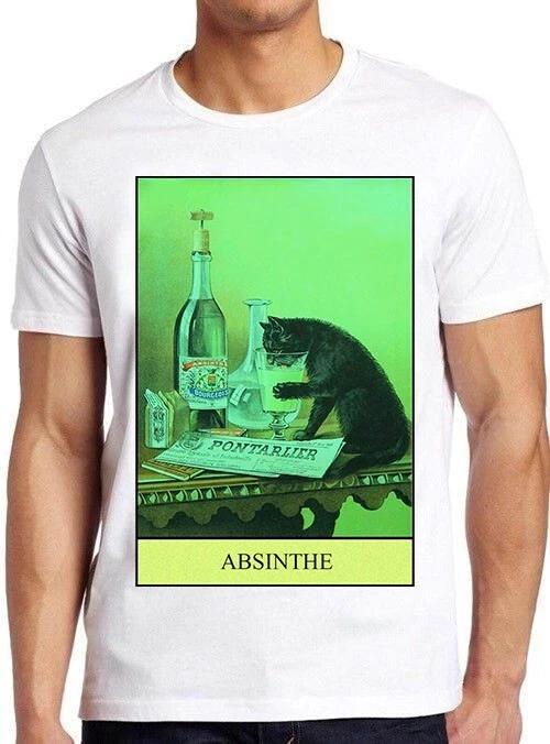 Black Cat Fortune Reading Absinthe Funny Cool Gift Tee T Shirt C1168 XXXXL