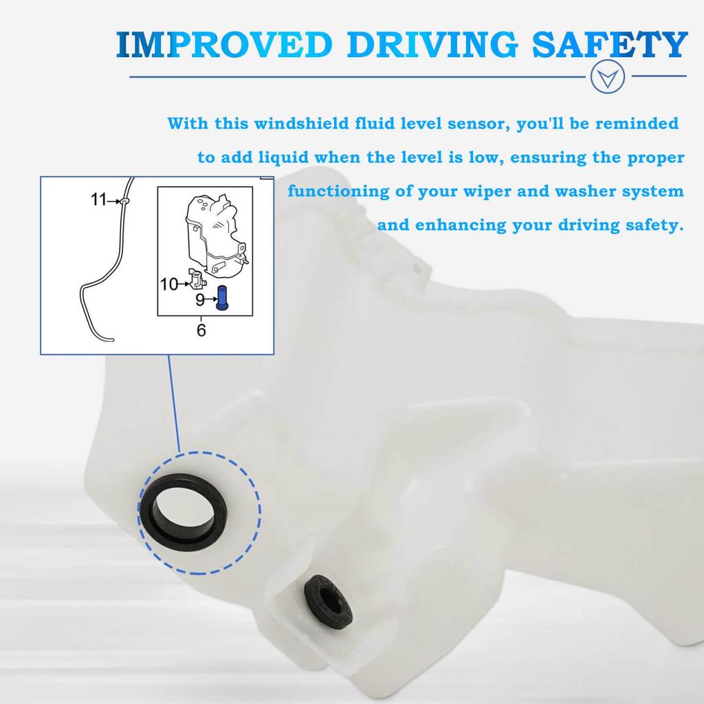 Wiper Washer Windshield Fluid Level Sensor 289111E400,for 2004-2020 Nissan350Z 370Z Altima Armada Frontier GT-R Maxima Murano Quest Sentra Xterra,