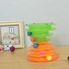 Three Levels Intelligence Toy for Cat Funny Cat Tower Puzzle Candy Color Grind Claws Amusement Ball Training Amusement Plate