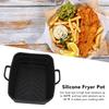 2 Pcs Silicone   Cooker Pot with Handle Rectangular Fryer Liner Tray Replacement for Kitchen Cooking Accessories