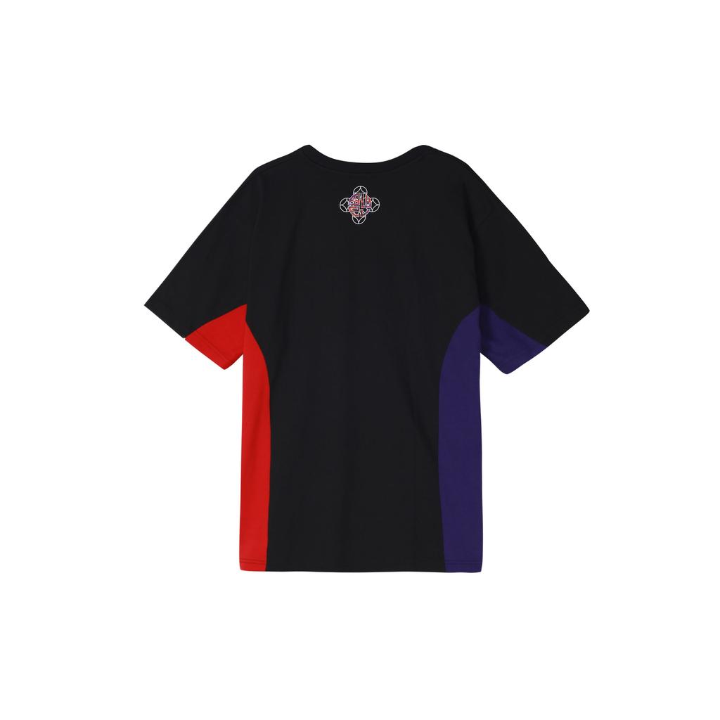 Adidas Originals Trefoil CNY Tape Tee Logo Patchwork Crew Neck T-Shirt Men Tops Black GN5446