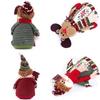Christmas Santa Snowman Reindeer Desktop Decor With Fabric Material For Holiday Tabletop Display
