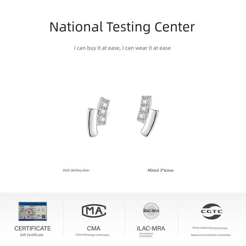 

Xiaoxianren Smiling Sterling Silver Ear Studs for Women A pair