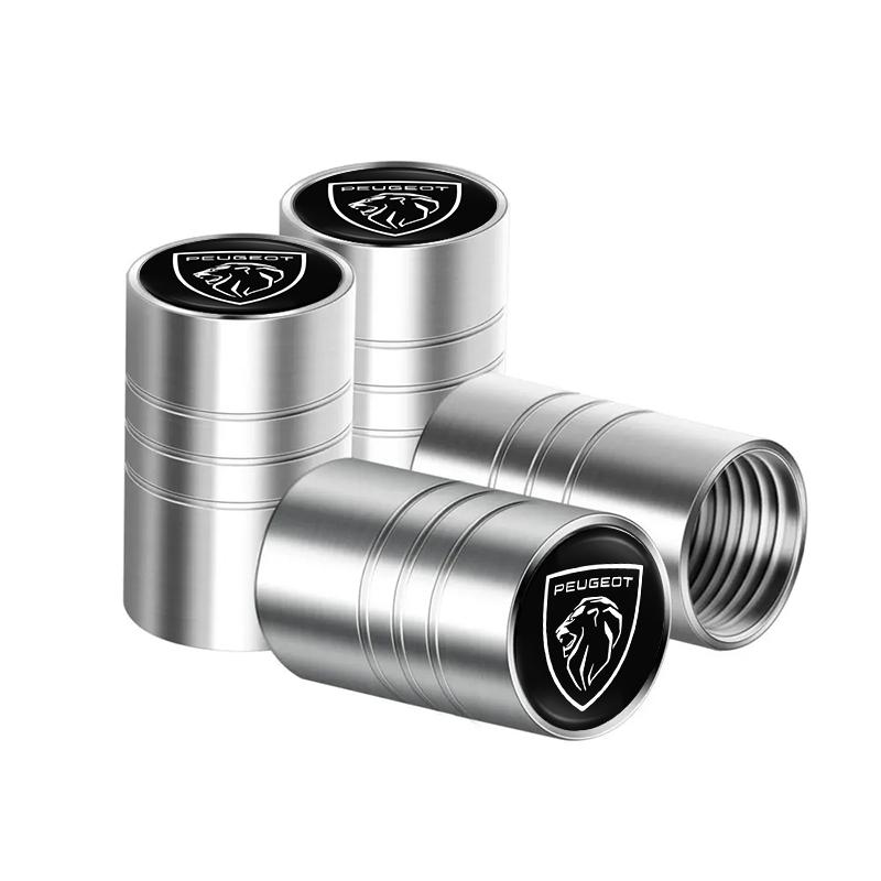 Aluminum Alloy Car Tire Valve Stem Caps Wheel Valve Accessories For Peugeot 408 308 5008 Landtrek 208 3008 2008 Rifter 508 301