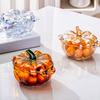 Pumpkins Glass Storage Jar with Lid,Candy & Cookie Jar,Jewelry Box,Buffet & Biscuit Containers Decorative Candy Dish