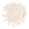 Handmade Round Placemat Woven Tassel Coaster Solid-color Cotton Tassel Mat Party Decor