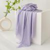 Spring & Summer Lightweight Sunscreen Shawl: Imitation Cotton-Linen, High-End Silk Gauze Scarf, Solid Color for Women