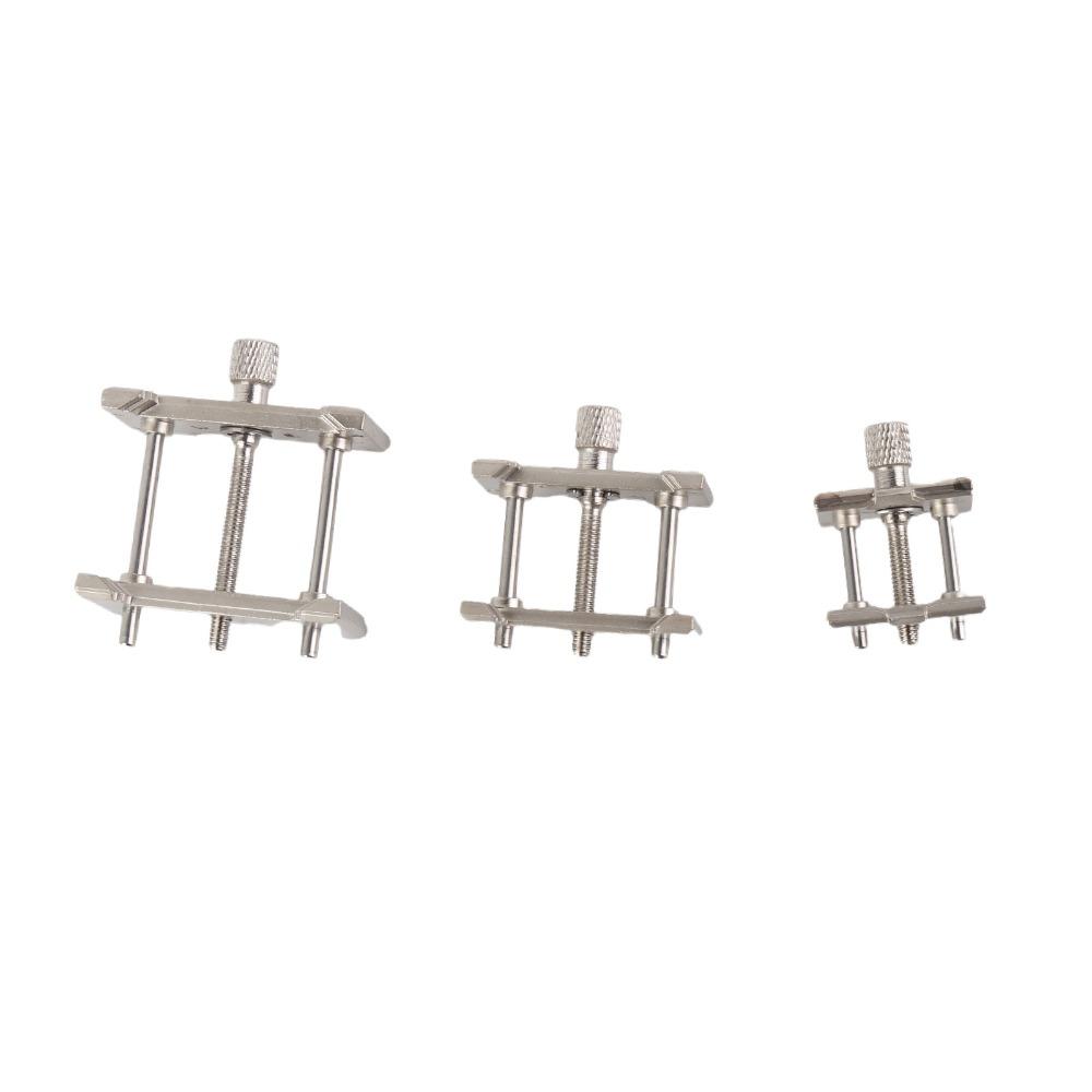 3pcs Silver Watch Movement Holder Metal Material Movement Fixed Base  Watch Repair