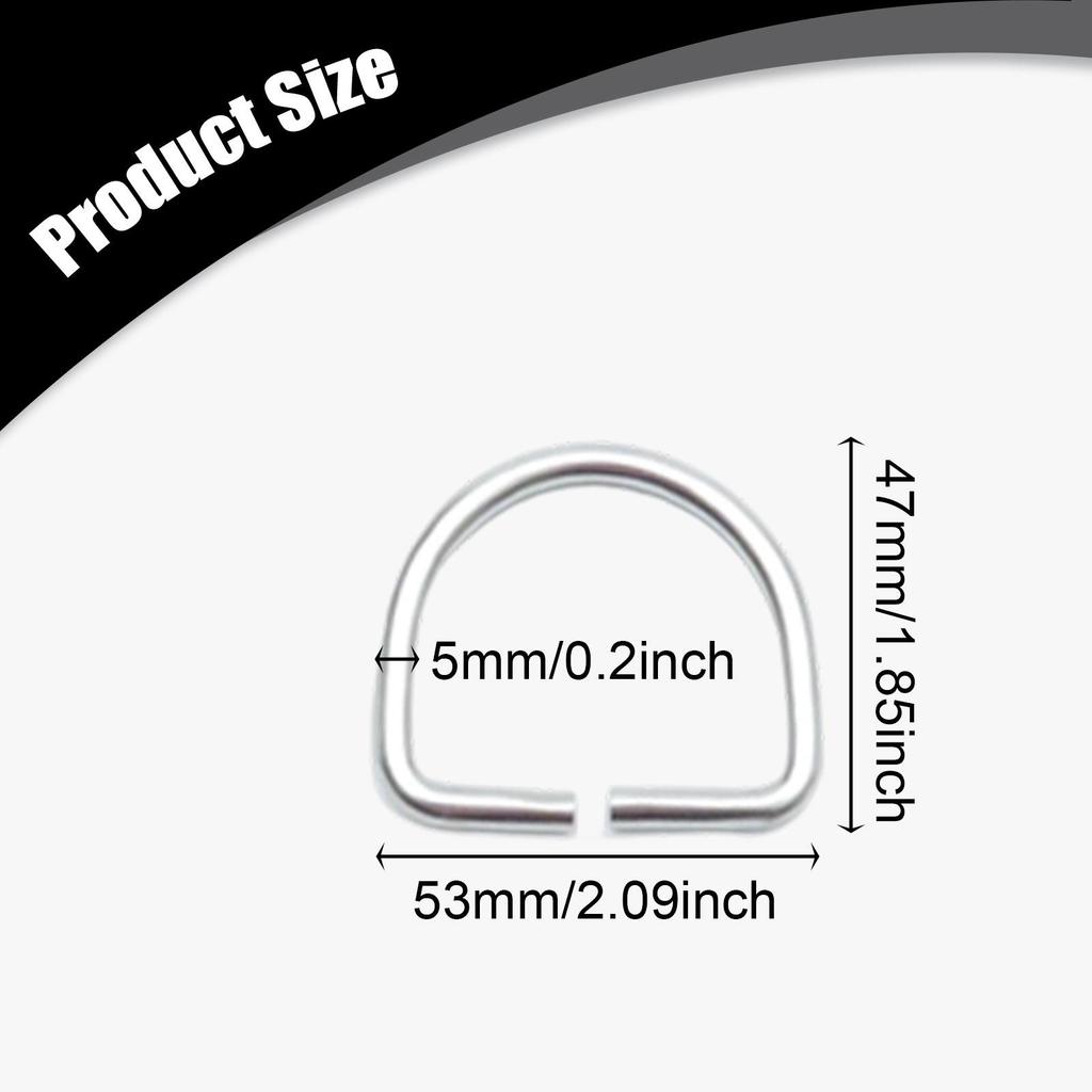D Metal Stainless Steel Buckle Strap Connector Hardware for Diving Accessories Sewing Purse Making
