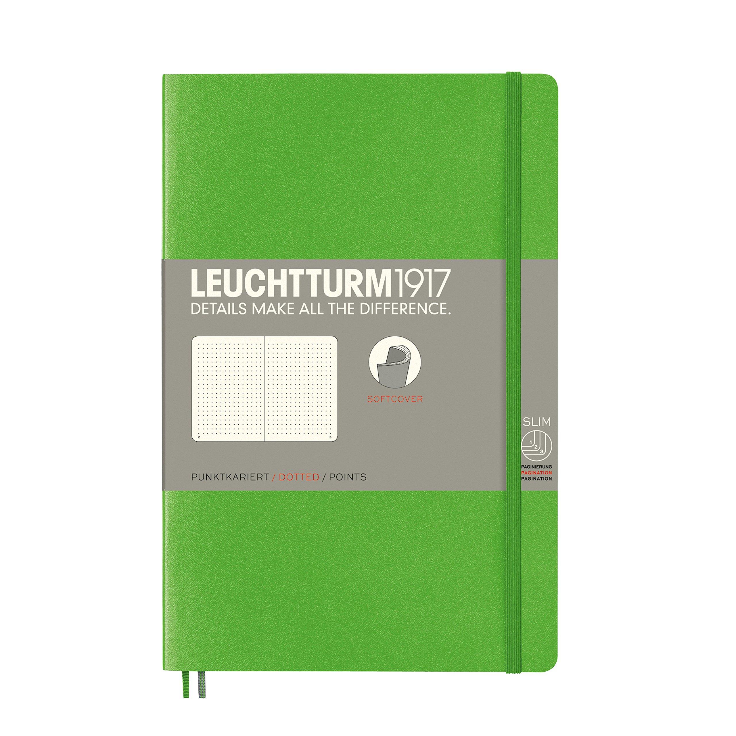 

Leuchtturm Dot Soft Fresh Officially Imported Notebook, B6, Grid, Cover, Green, 358306,