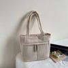 Fall 2025 New Solid Color Simple Tote Bag Fashion Trend Commuter Armpit Bag Korean Large Capacity Shoulder Bag