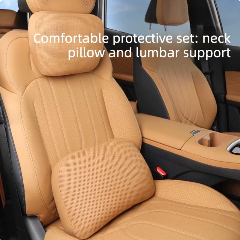 For Geely Starray EM-i 25-27 Original Style Suede Car Headrest Neck Support Pillow Lumbar Back Cushion Auto Interior Accessories